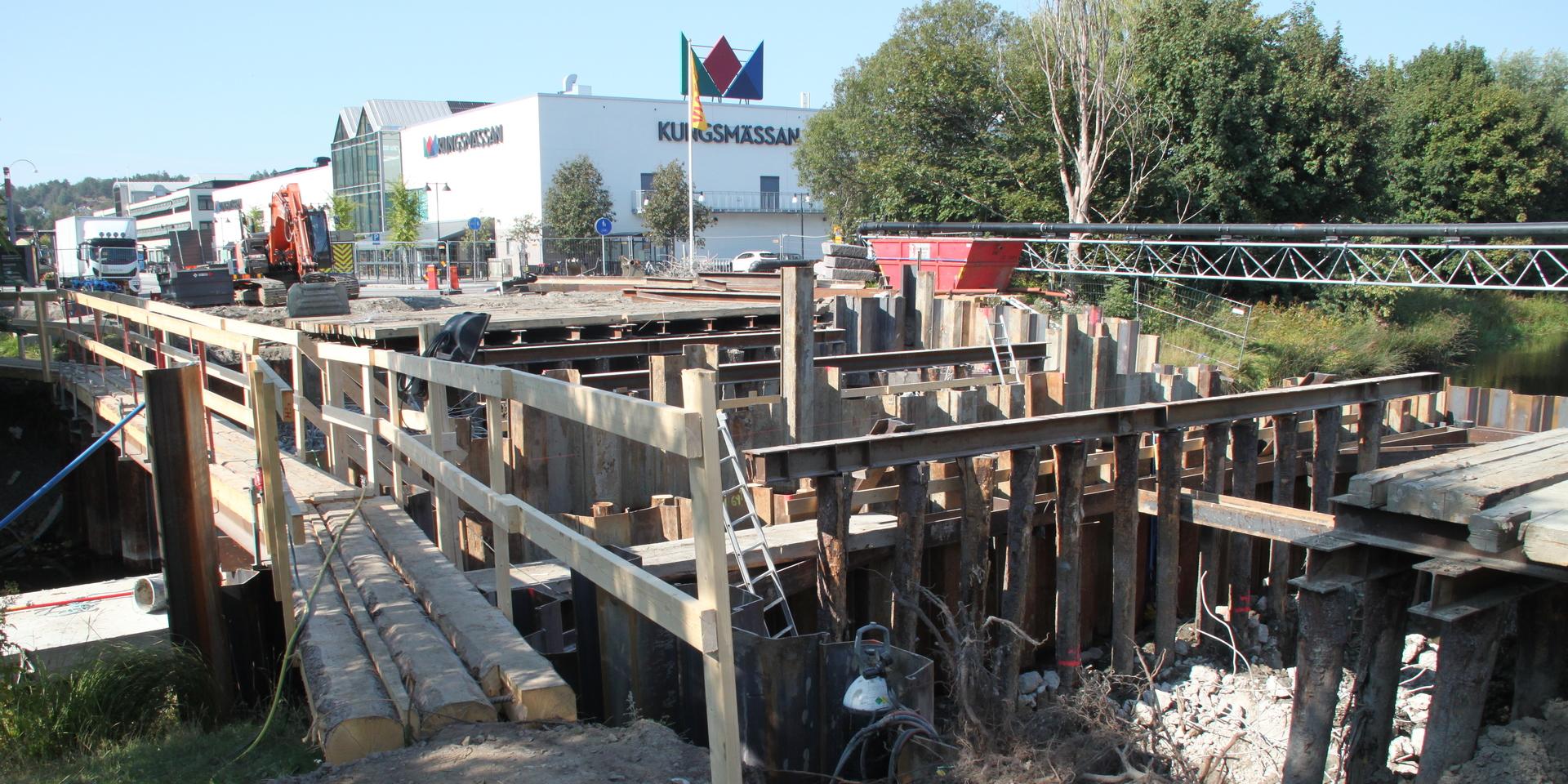 En arbetsplatsolycka inträffade vid bygget av nya Borgmästarebron på onsdagen. Arkivbild.