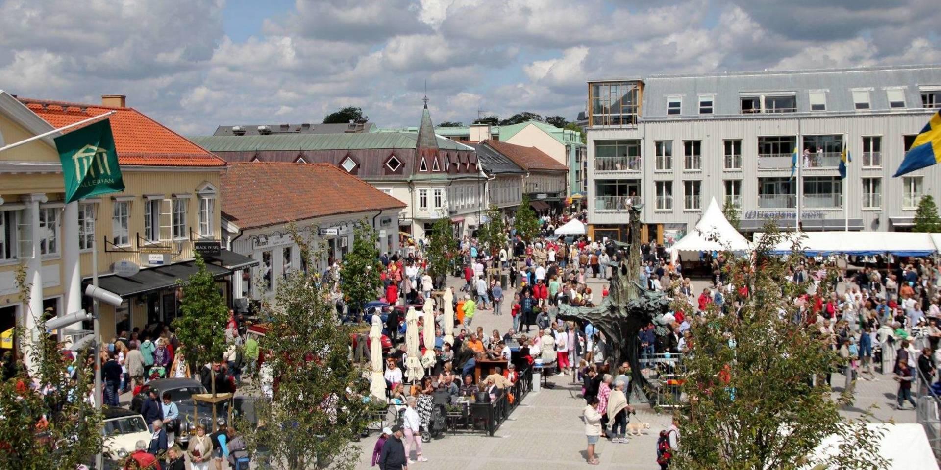 På invigningen av Kungsbacka torg 2010 var det folkfest. 