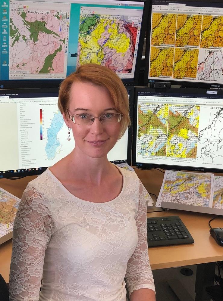 Alexandra Ohlsson, meteorolog vid SMHI.