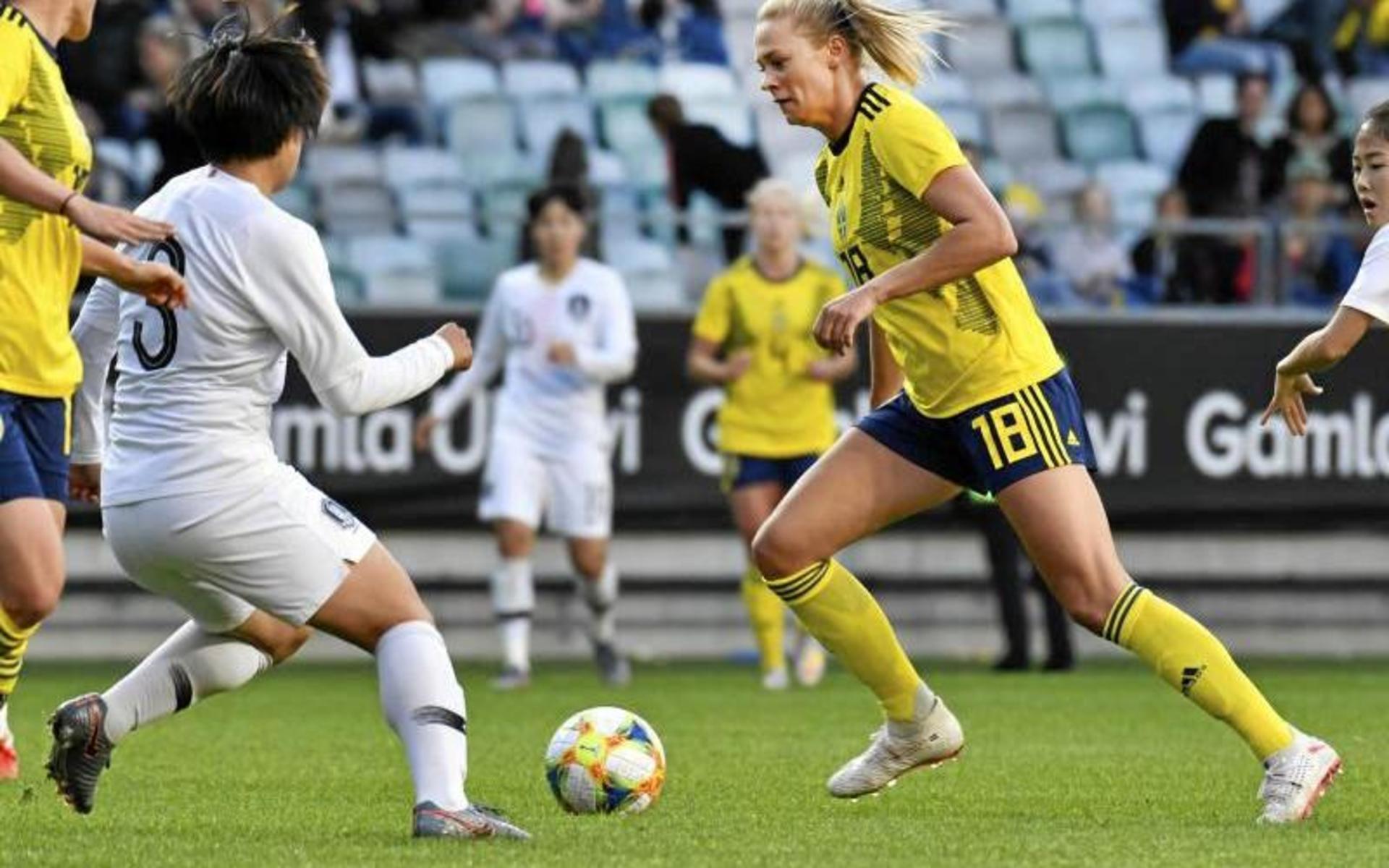 Kungsbackadottern Fridolina Rolfö kom in och blev en av matchhjältarna i VM-genrepet 2019. 