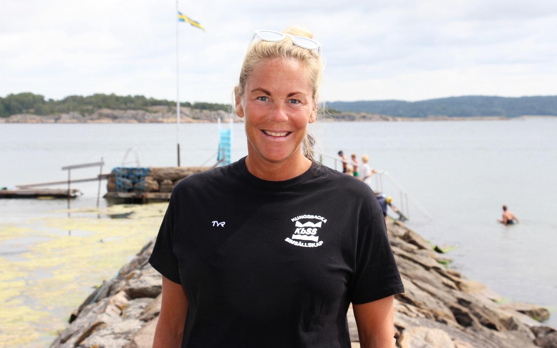 Forna elitsimmaren och flerfaldiga världsmästaren Emma Igelström är ansvarig över simskolan för Kungsbacka simsällskap.