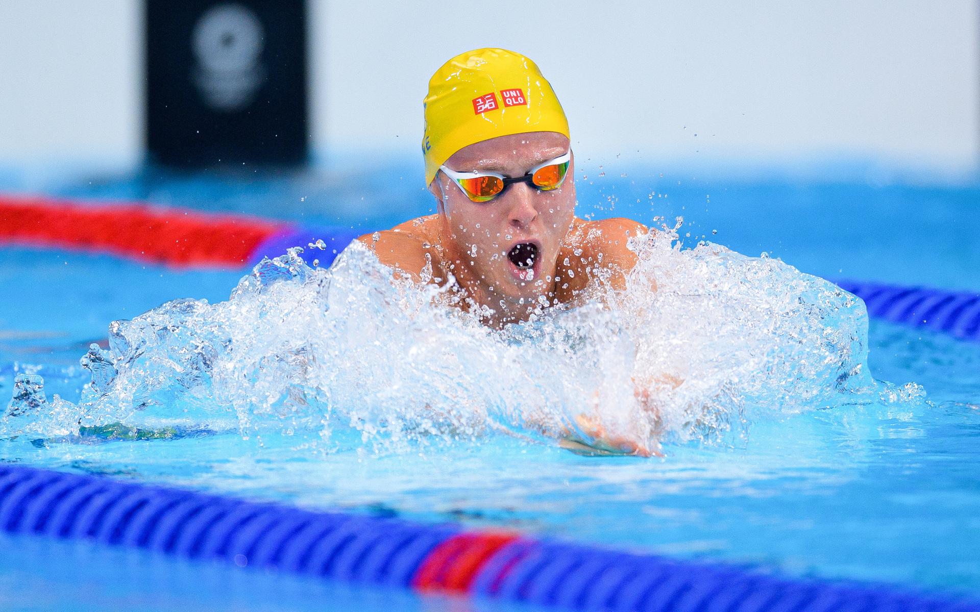 Erik Persson tog sig till finalen i 200 meter bröstsim under OS i Tokyo. 