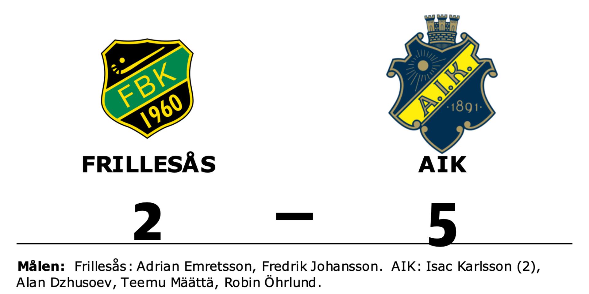 Frillesås förlorade mot AIK