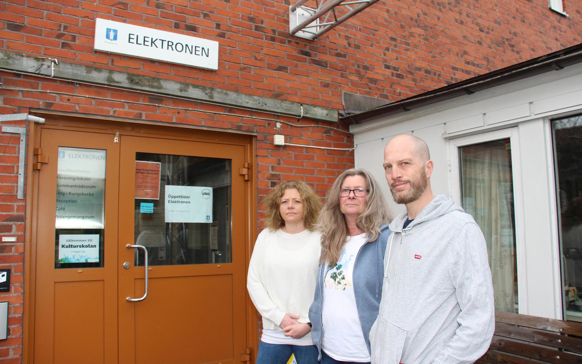 ”Elektronen är ju det enda som skapats bara för ungdomar, som ligger centralt och som dessutom varit helt gratis”, säger ungdomskonsulenterna Madeleine Jonasson, Pia Bäckström och Christopher Sköld. 