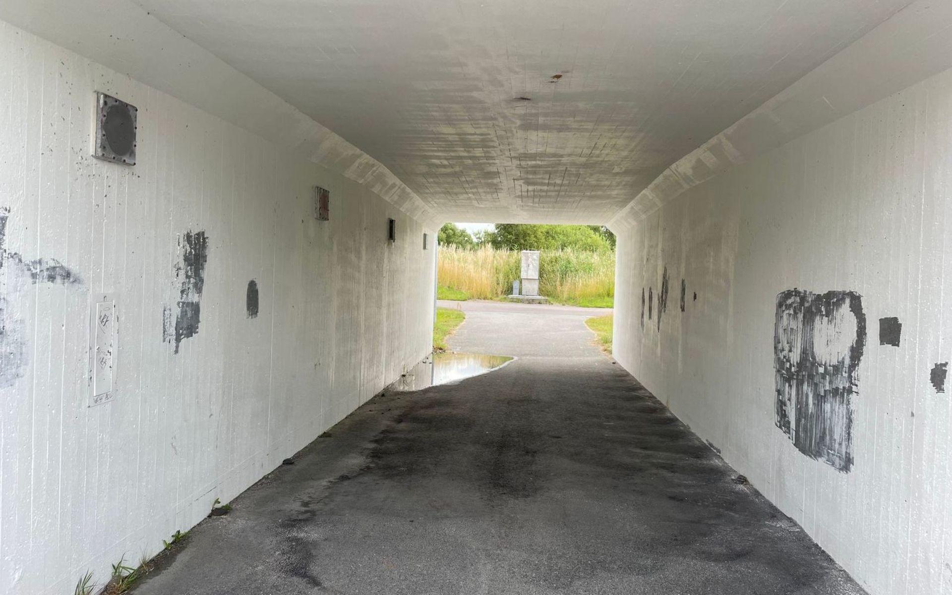 Här vid gångtunneln nära Fjordskolan misstänks en flicka ha blivit utsatt för ett sexuellt ofredande.