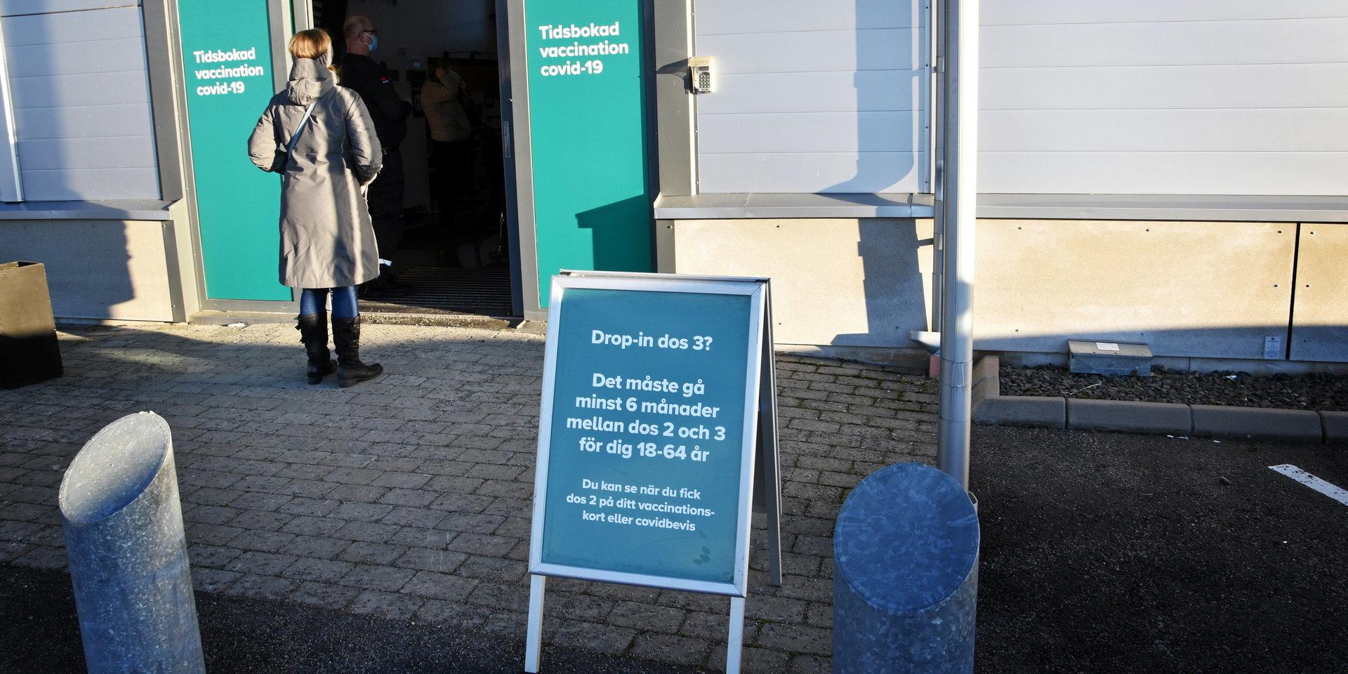 Vaccinationscentral för covid-19 på Varberg Nord.