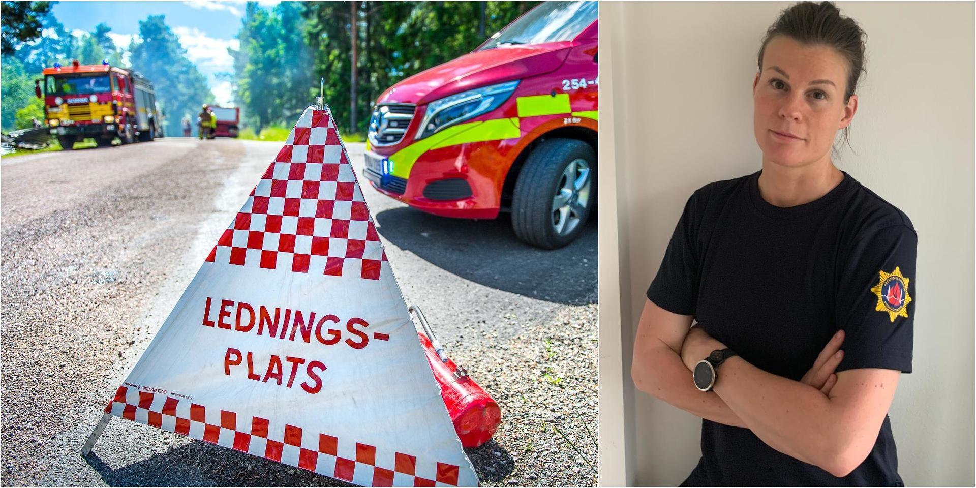 Lovisa hoff är insatsledare på räddningstjänsten Storgöteborg. Foto: Arkivbild och räddningstjänsten Storgöteborg 