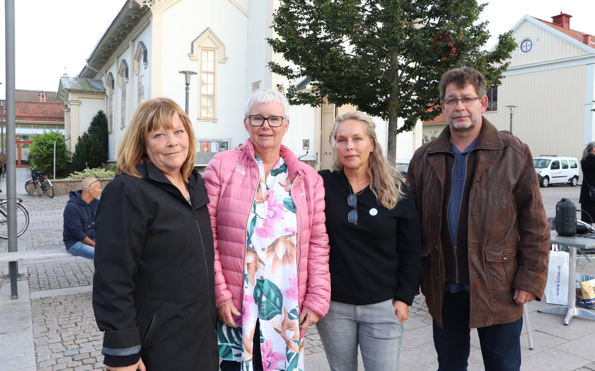 Ulrica Scott Malmgren, Susanne Eliasson, Linda Grinvald och Henrik Malmgren ingår i styrelsen i föreningen Änglaföräldrar. 