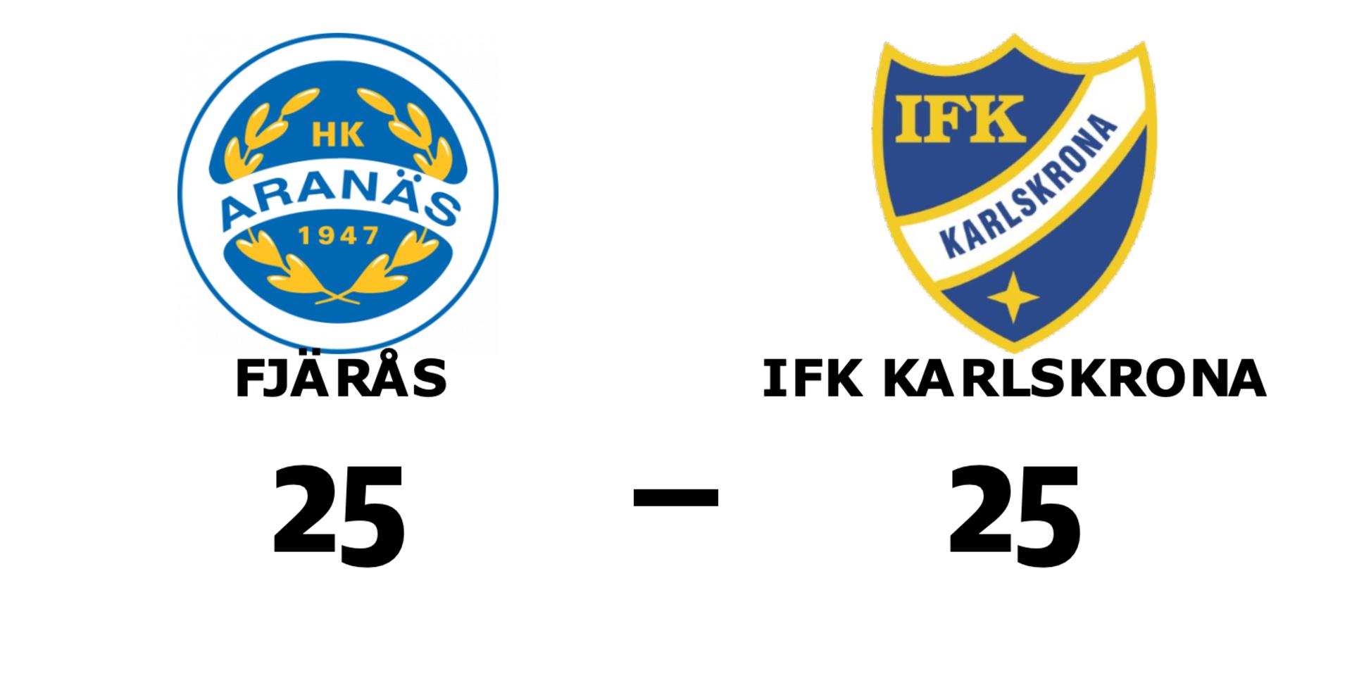 Fjärås spelade lika mot IFK Karlskrona